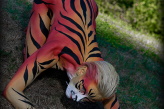 tiger bodypainting